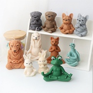 3D Creativity Animal Praying Ornament Epoxy Resin Making Plaster Frog DIY Candle Mold Silicone