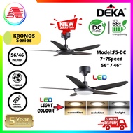 NEW-DEKA KRONOS F5DC F5DCL 56" 46" 5 Blades DC Motor 7 Speed Forward + Reverse Remote Control Ceilin