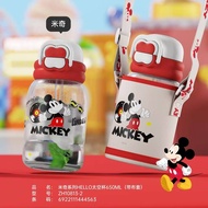 BT10813 - Botol Minum Anak Karakter Disney 650ml dengan Sedotan & Strap – Stitch Mickey Lotso | Mode