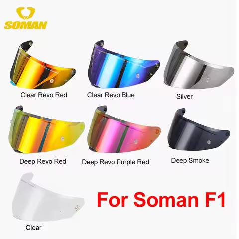 Soman F1 Helmet Visor Lens Windproof Rain Uv Sun Shield Screen Glasses Motorcycle Helmet Casco Moto 