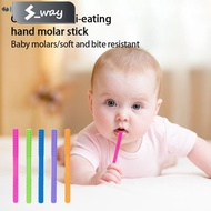 Hollow teething tube (pack of 4-6.8 inches long), baby teething tube, soft silicone teething tube, s