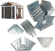 EZBUILDER 7 x 8 Foot Peak Roof Storage Shed Garage Barn DIY EZ Framing Kit with 24 Galvanized Steel