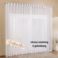 PLAIN WHITE VITRASE SMOKING 6 WAVES 130CM WIDTH 150CM HEIGHT TO 6 METERS