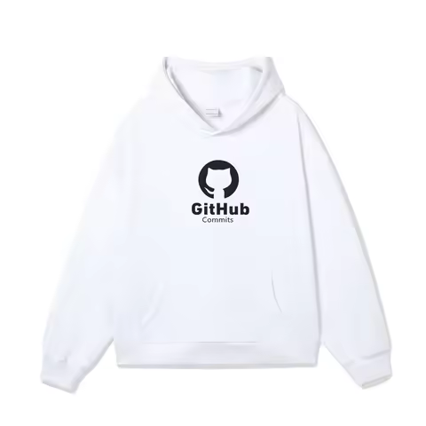 Github hoodie programmer kitten hoodie women's hoodie couple round neck top loose casual top women's