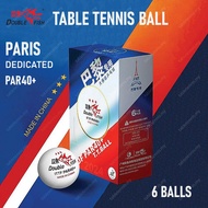 New Double Fish 2024 Paris Olympic Game Official Table Tennis Ball 3 Star PAR40+ 6 Balls per box Bol