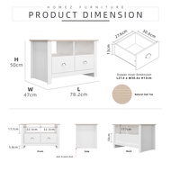 KitchenZ Grayson Series 4FT Display Cabinet 3 Drawers / 5-Tier Chest Drawer (125cm) / 5.9FT TV Cabin