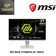 MSI MAG 274QRFW 27-Inch 2K 180HZ QHD White Color Gaming Monitor
