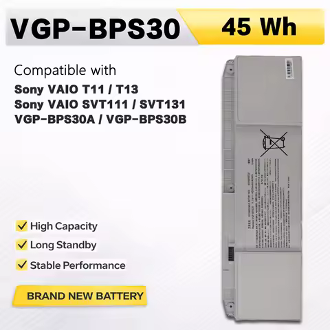 PowerHub VGP-BPS30 11.1V 45Wh 4050mAh Laptop Battery For Sony VAIO T11 T13 SVT111 SVT131 SVT13117ECS