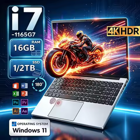 Intel Core I7-1165G7 Laptop Windows 11 15.6"Computer 16GB RAM 1TB 2TB SSD Gaming Laptops Fingerprint