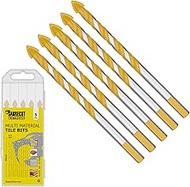 5 x SabreCut SCTBB6 15/64" x 3 15/16" (6mm x 100mm) Multi-Material Tile Drill Bits Set for Ceramic P