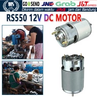 Dinamo RS 550 PH 4.5A 12 volt DC Motor 21000 rpm Untuk Listrik Bor dan Obeng RS550 Dinamo DC 12V Motor