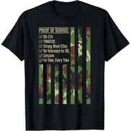Proof Of Service T Shirt Camouflage Strip Usa Flag Dd-214 Gift Unisex T-Shirt