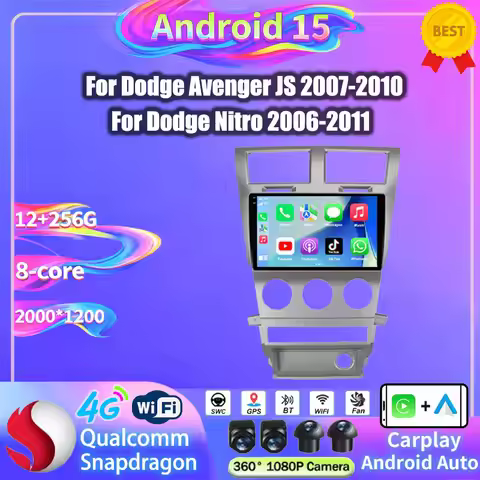 For Dodge Avenger JS 2007 2008 - 2010 5G WIFI Car screen Android Auto Radio Carplay GPS Navigation M