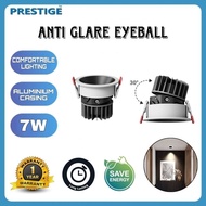 [ANTI GLARE] 7W LED EYEBALL RECESSED SPOTLIGHT LED EYEBALL COB DOWNLIGHT SPOT LIGHT