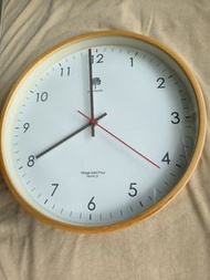 原木掛牆鐘32cm                                  Rhythm麗聲廠機芯