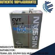 100% ORIGINAL NISSAN CONTINUOUSLY VARIABLE TRANSMISSION FLUID CVTF NS-2 ( 4 LITER ) KLE52-00004 J32L