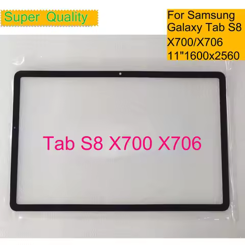 10Pcs/Lot For Samsung Galaxy Tab S8 X700 SM-X700 Touch Screen Panel Tablet S8 5G X706 Front Outer LC