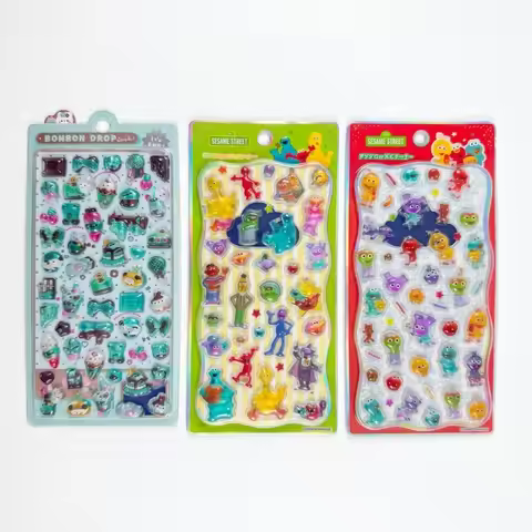New 3D Crystal Stickers 3d Drop Epoxy Stereoscopic For Phone Case Laptop Scrapbook Decoration Cartoo