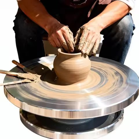 Double Sided Turntable Aluminum Cake Decorating Stand Pottery Wheel Tool for Clay Sculpture Ceramics