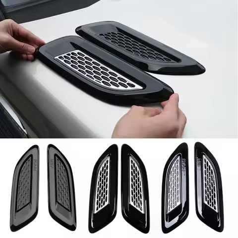 2PCS Car Exterior Hood Air Vent Outlet Wing Trim For Land Rover Discovery 4 5 Range Rover Evoque Dis