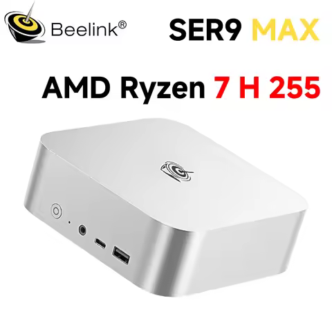 Beelink SER9 MAX AMD Ryzen7 H 255 SODIMM DDR5 5600 MT/s 32GB M.2 SSD 1TB WiFi6 BT5.2 USB4 LAN 10Gbps