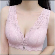 00451-1 32/70AB-50/115CD Plus Size Racerback Wireless Lace Bra