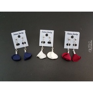 Cute fabric flower earrings - B999 + B1000