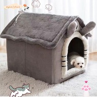 EUCALYTUSMY Cat Kennel Cute Winter Warm House Closed Pet Bed