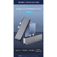 WIWU Alpha M X Pro 5 In 1 USB 3.0 x2 + HDMI + Type-C / USB-C Multi-Function B Jack - Genuine Product