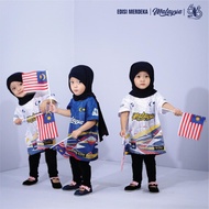 [Ready Stock] Pro Apparel Malaysia's 66th Merdeka TShirts for Kids |Free Gifts Malaysia Flag and Lan
