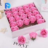 DOOUR 25Pcs Foam Rose, Five Layer Rose Wreath Making Soap Rose Flower, Romantic Realistic Floral Han