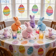 TTSTE Rabbit Easter Figurine, Colorful Handmade Easter Bunny Ornament, Vintage Simulation Bunny Nove