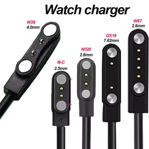 Universal Magnetic Charging Cable USB Dock Charger Power Line Smartwatch Charger Line 2/4pin SmartWa