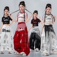 Ready Stock Girls Jazz Dance Costumes Children Hip-Hop Street Dance Suit Girls Group Sweet Cool Lace