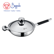 牛頭牌 ELITE COOK I 316不銹鋼五層複合金長柄平底炒鍋連不銹鋼蓋 28cm / 3.2L (755428A)