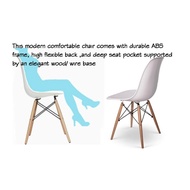 Cafeteria Chair With Wooden Leg / Dining Chair / Comfortable Cafe Chair With Solid Wood Frame Chair 