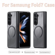 New For Samsung Z Fold7 Phone Case Fold7 Magnetic Simple Transparent Phone Case