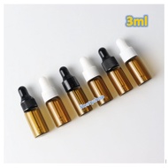 3ml Amber Glass Bottle Dropper Medicine Water