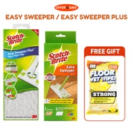 3M Scotch-Brite Easy Sweeper / Easy Sweeper Plus Starter Kit with 5 Dry Cloths + Free Floor Wet Wipe