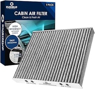 KURIMUP Cabin Air Filter,Replacement for CF11643,Premium Cabin filter with Activated Carbon, Fit for A3/Q3/S3/TT Quattro and Atlas/GTI/Golf/Jetta/Tiguan(1 pack)
