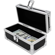 Lockable Cash Box, Aluminium Alloy Money Box for Cash, Money Holder, Cash Organizer, Single Row Curr
