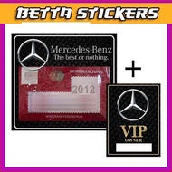 2024 Size Roadtax Sticker / Car Plat Sticker / VIP Sticker / Touch & Go Sticker - Model Mercedes