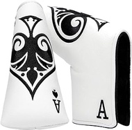 Poker Ace Golf Putter Cover,Blade Putter Headcover Synthetic Leather Golf Headcover for Putters,Golf Putter Head Covers with Magnetic for Scotty Cameron Odyssey Ping Putters