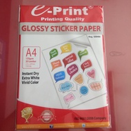 KERTAS STIKER GLOSY 20 LEMBAR A4