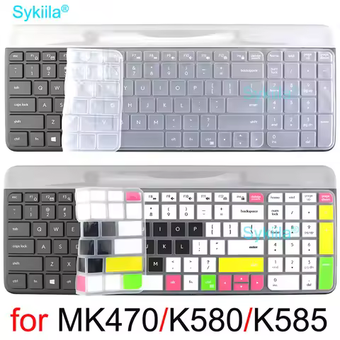 MK470 Keyboard Cover for Logitech MK470 K470 K580 K585 Wired Set Silicone Protector Skin Case Film C