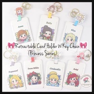 Retractable Card Holder With Key Chain For Ezlink Card Or Trace Together Use (Melody Gutedema Hello Kitty Pompompurin)
