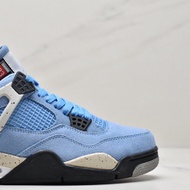AJ4 University Blue Men Women Shoes Confucian Shoes White Cement Joe 4 Electric Mother Casual Sports