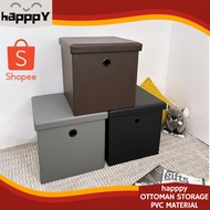 Foldable Storage Box Leather Ottoman Storage Box Stool Storage Chair Portable Chair folding chair