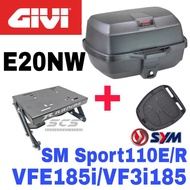 Combo Set Monorack Rapido ABS BOX GIVI E20NW SYM SM SPORT 110R SM SPORT 110E VFE185 VF3I185 SMSPORT 