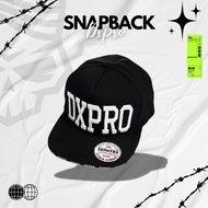 Dxpro Series Black Embroidered Snapback Hat